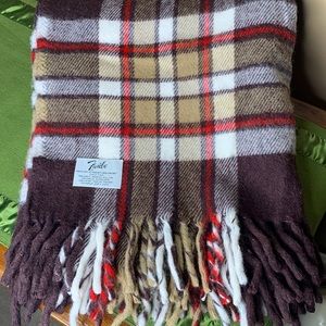 Faribo Faribault Woolen Mill Co Plaid Catnapper Throw Lap Wool Blanket